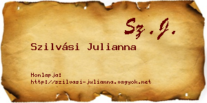 Szilvási Julianna névjegykártya