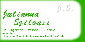 julianna szilvasi business card