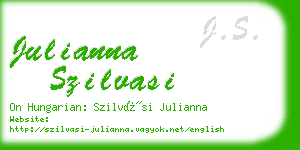 julianna szilvasi business card